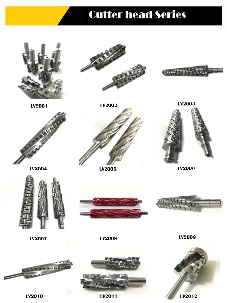 安い 交換可能な超硬ブレードを備えたカスタムライトカッティングヘリカルスパイラルカッターヘッドジョイナーマシンパーツ