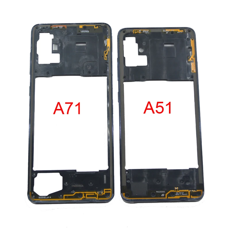 

New Middle Frame For Samsung Galaxy A51 A71 A515 A515F A715 A715F Original Phone Housing Center Chassis Cover + Buttons A51 A71