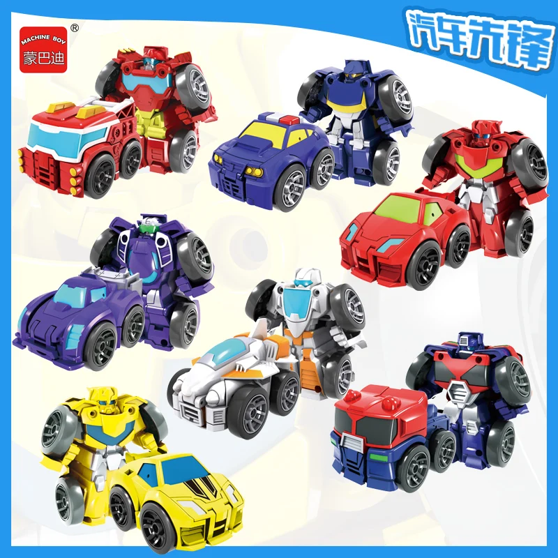 7 видов стилей мини мультфильм робот-трансформер экшн-Фигурки игрушки Мини