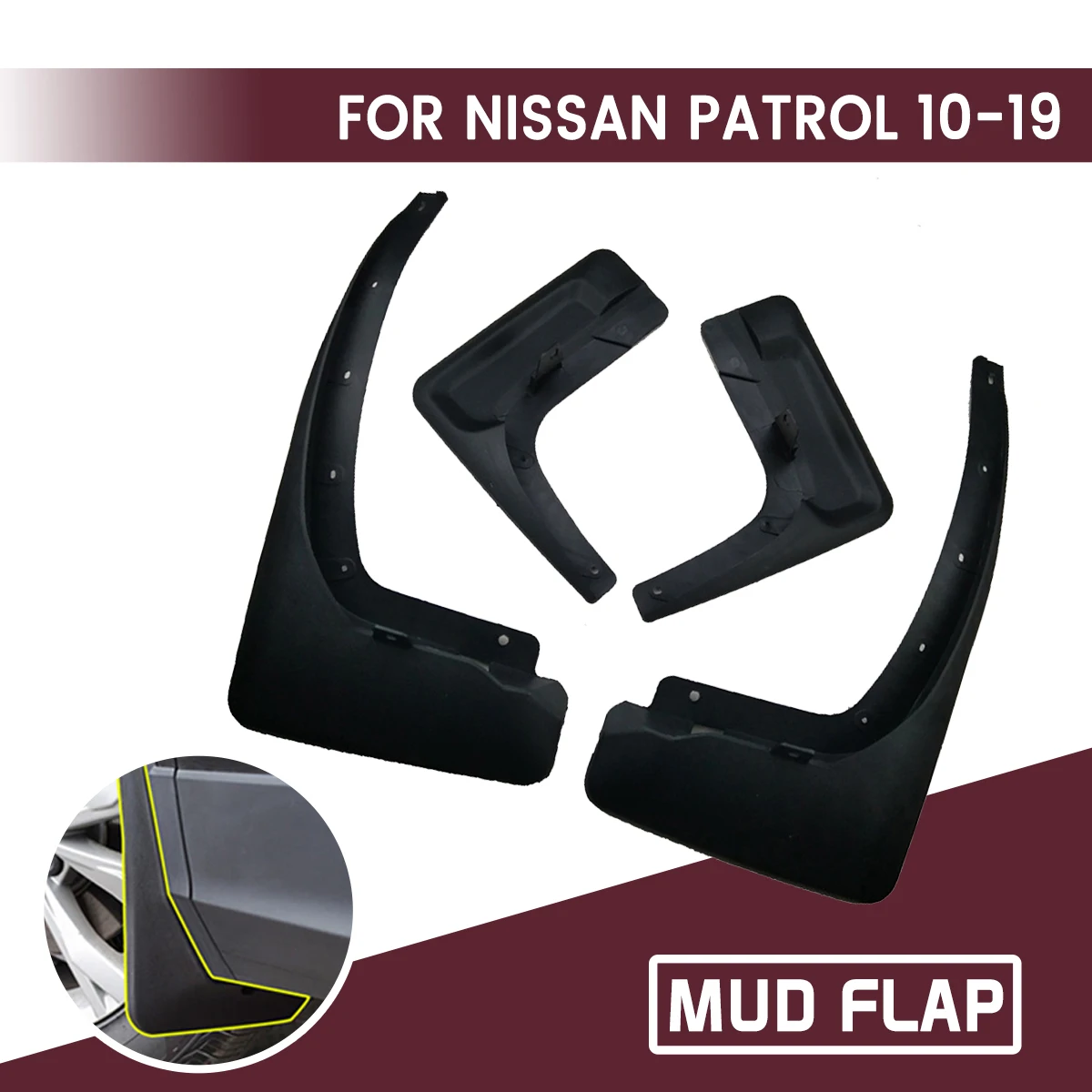 

Брызговики передние и задние для NISSAN патруль 2010-2019
