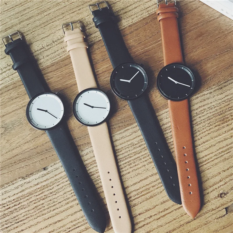 

Clearance sale 2020 Men Minimalist Stylish Simple Watches Leather Band Quartz Watch Casual Men Watches No Logo Watches Best Gift