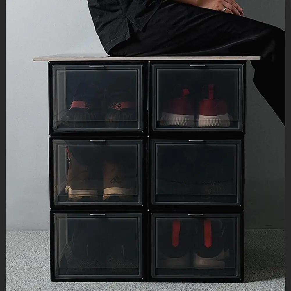 Прозрачная многоцелевая подставка для обуви толстая Пыленепроницаемая коробка