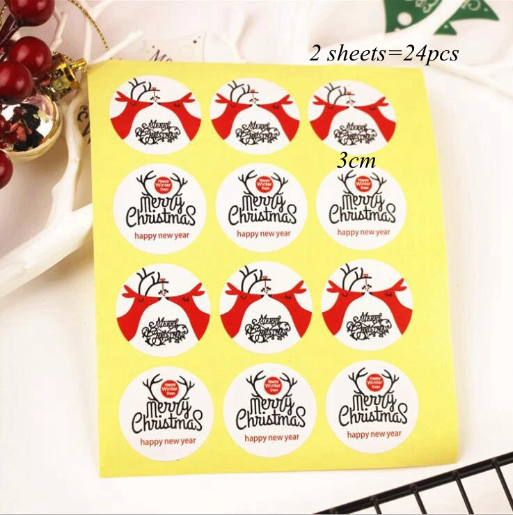24pcs type X 1 набор оленей и Санта-Клауса, рождественские подарочные коробки для конфет, упаковочные коробки для гостей, Подарочная сумка для рождественской вечеринки, Подарочный декор для детей - Цвет: 24pcs type X