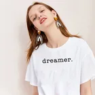 Женская футболка с коротким рукавом и круглым вырезом, свободного покроя