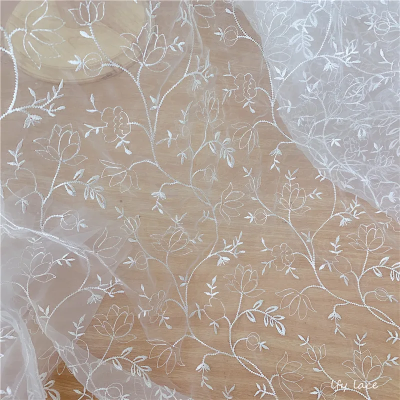 Новейшее легкое и мягкое платье из органзы стильное белое свадебное с вышивкой