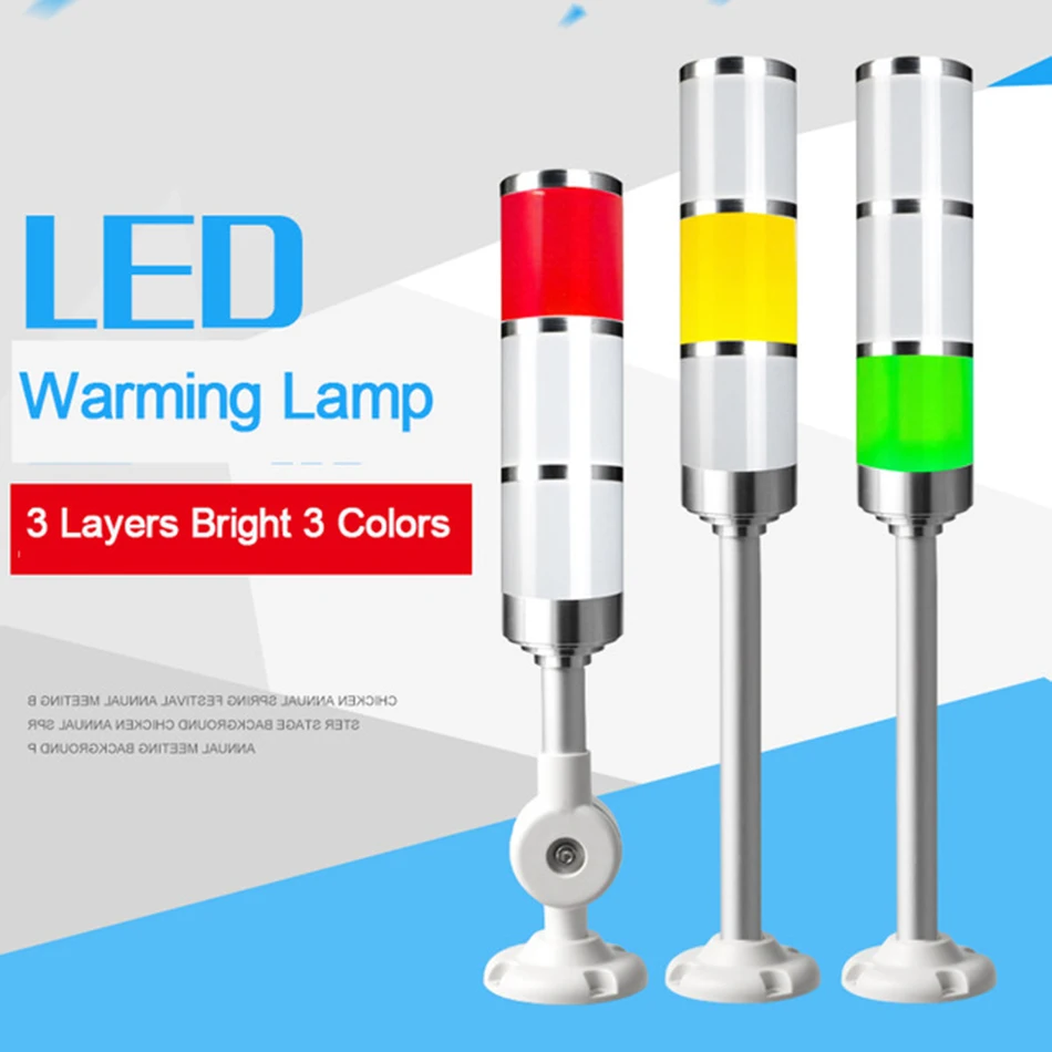 Машина светильник Led 3 цвета индикатор светильник 24V 220V Предупреждение светильник машина мастерской сигнальный зуммер сигнализации осторожно звук светильник сигнализации