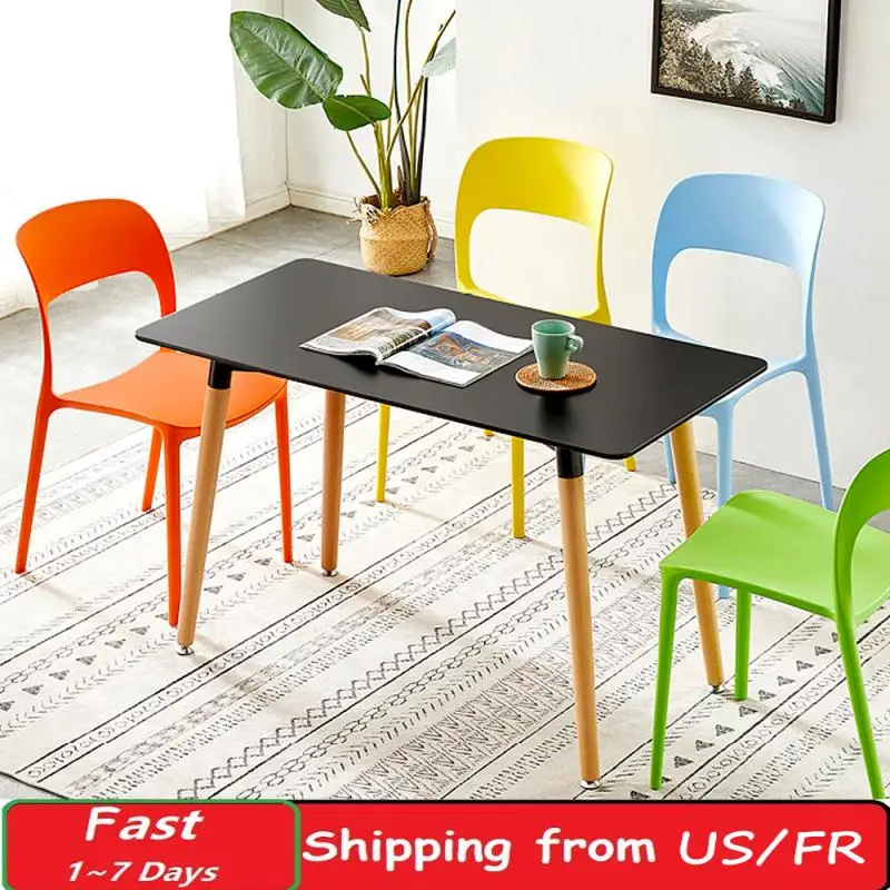 

1PC Nordic Style Dining Table Simple Small Conference Table Poker Table Living Room Rectangle Coffee Table Home Furniture HWC