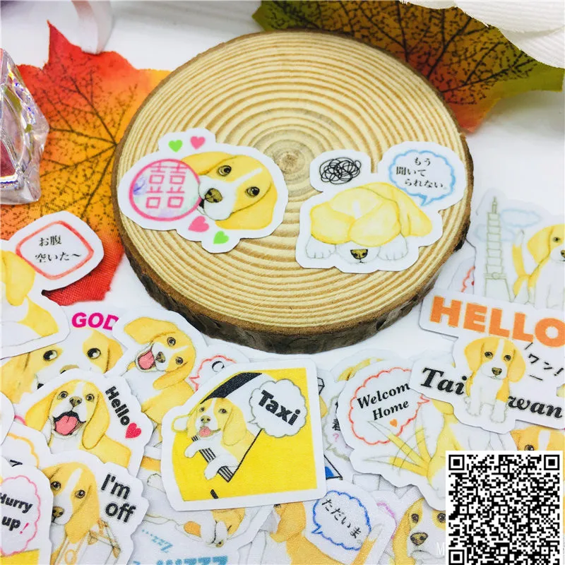 40 шт. непослушные желтые наклейки с собаками для автомобиля мотоцикла телефона