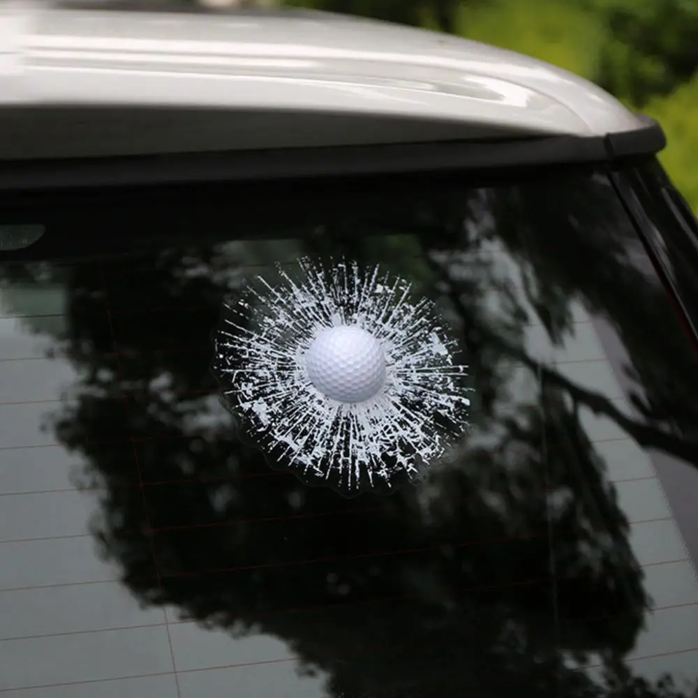 

70% Dropshipping!!Creative 3D Tennis Ball Hit Window Crack Car-Styling Vehicle Sticker Decor