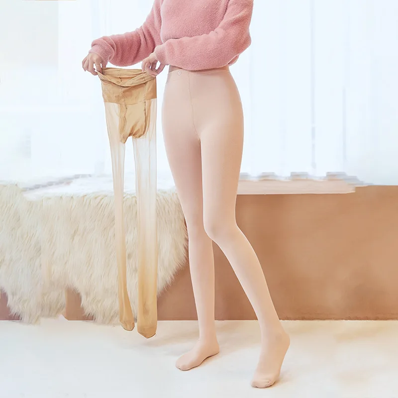 

New Winter Thick Tights Women Anti-hook Tear Resistant Super Elastic Skin Color Pantyhose Female