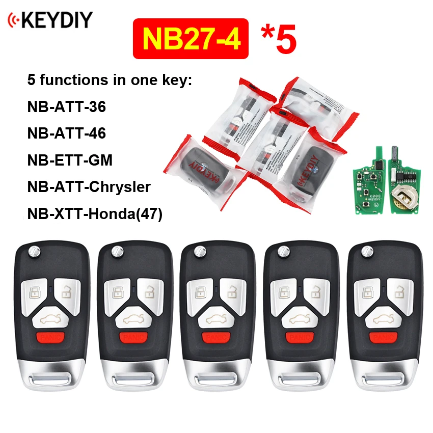 5 шт./лот NB27 4 кнопки Многофункциональный KD пульт дистанционного управления для