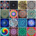 AB красочная алмазная живопись Мандала 5D DIY полный квадраткруглый Алмазная вышивка цветок искусство фермерский Декор