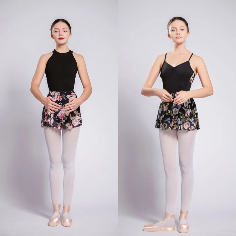 Балетная юбка для танцев новый дизайн высокое качество цветочный сетчатый