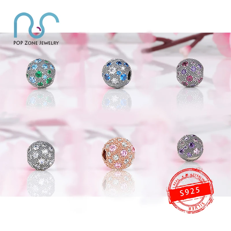 

Fit Original Brand Pandora Charm Bracelet Clamps S925 Sterling Silver Starry Sky Series Beads Luxury Fashion Women Jewelry Gift