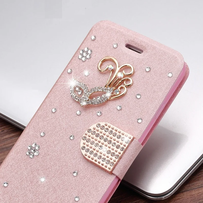 LLZ.COQUE Folio кожаный чехол с блестящей маской для Iphone Xr Алмазный Магнитный