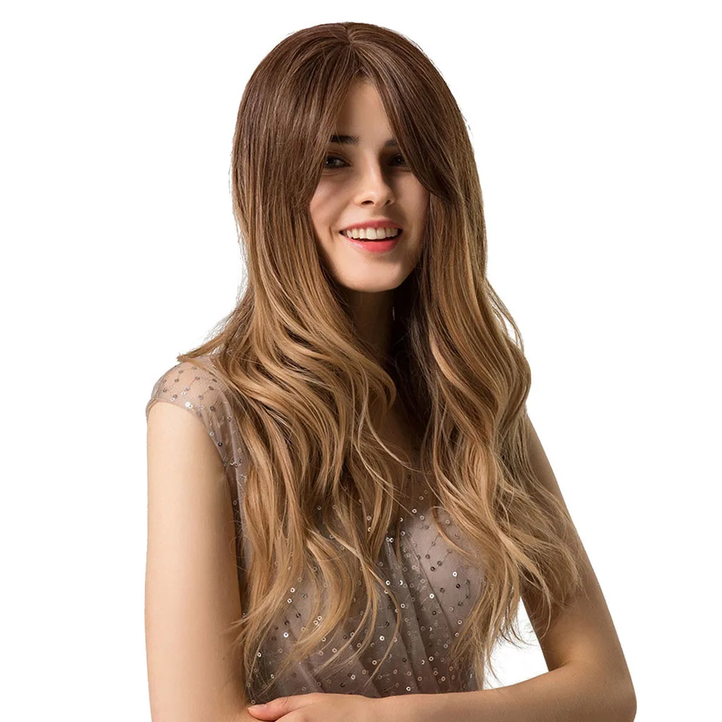

Long Loose Body Wave Natural Wigs Synthetic Party Cosplay Wig Ombre Blonde