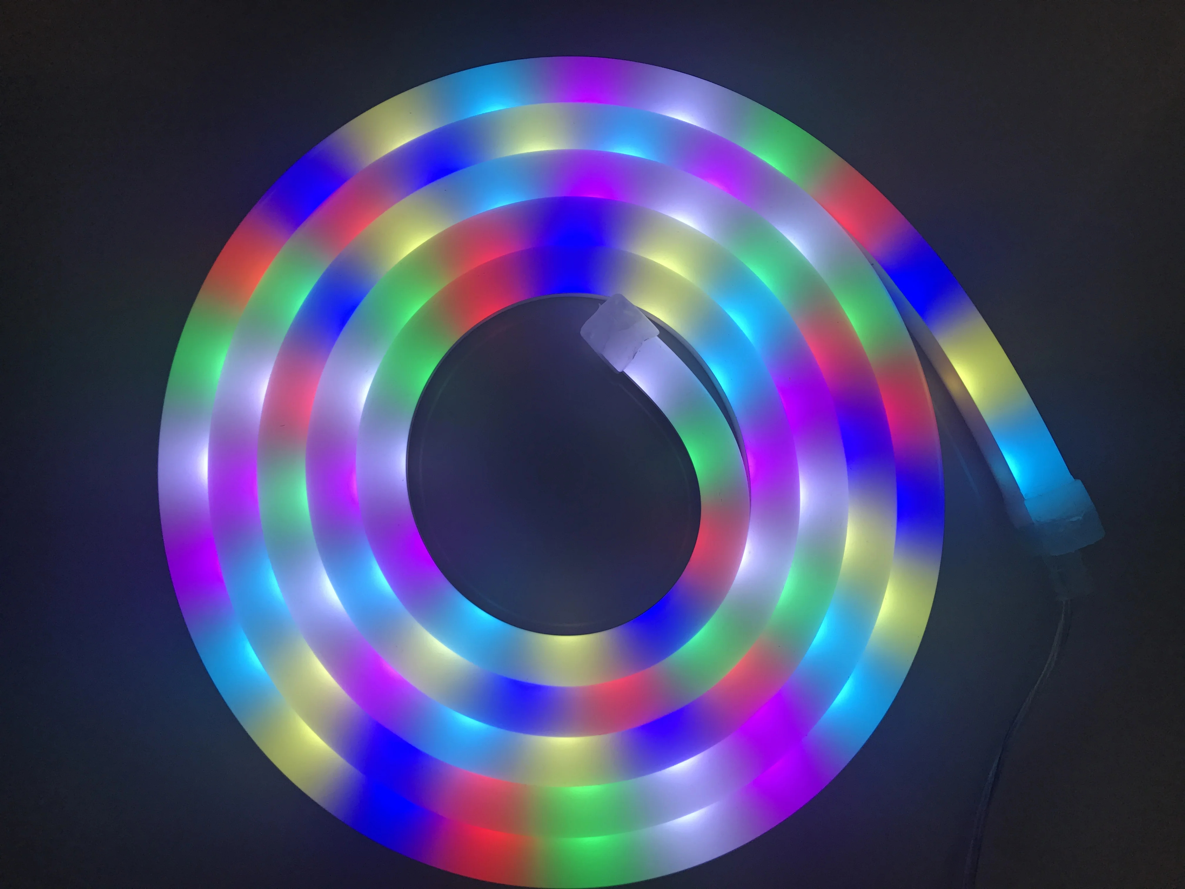 SMD5050 60 светодиодный/M RGB 5 В/12 В/24 В светодиодный неоновый шнур гибкий IP68