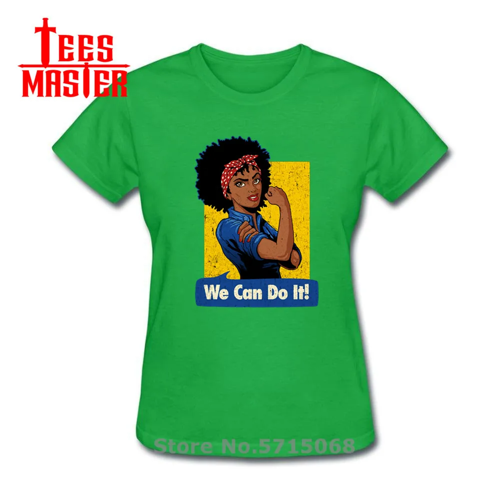 Camisa Tees We Can Do It Black Girl T shirt women Queen V2 femme equality girl power T-shirt Wonder tshirt camisetas | Женская одежда