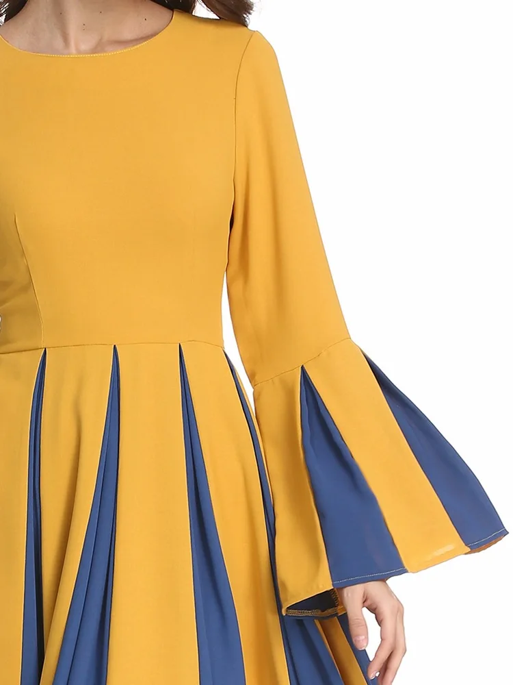 Женское элегантное платье макси с цветными блоками винтажное облегающее