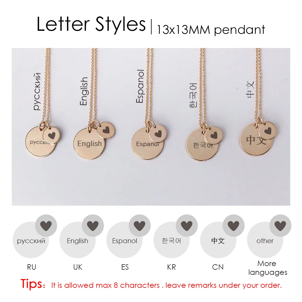 

Carlidana Personalized Custom Initial stainless steel choker necklace women trendy pendants necklace for women fashion jewelry