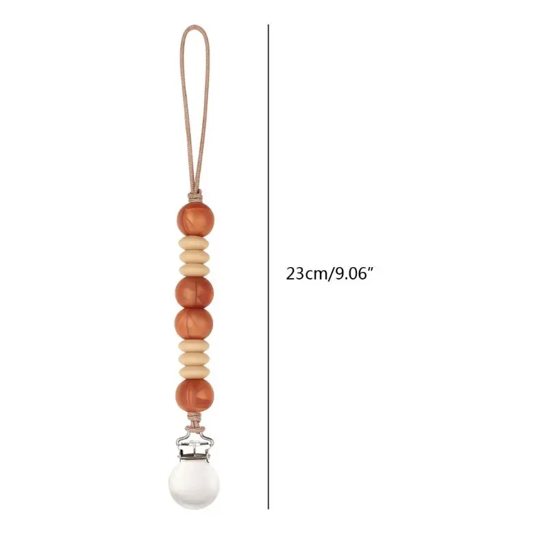 

Silicone Beads Infant Toddler Pacifier Clip Chain Feeding Binky Clip Dummy Teether Clip Soother Clip