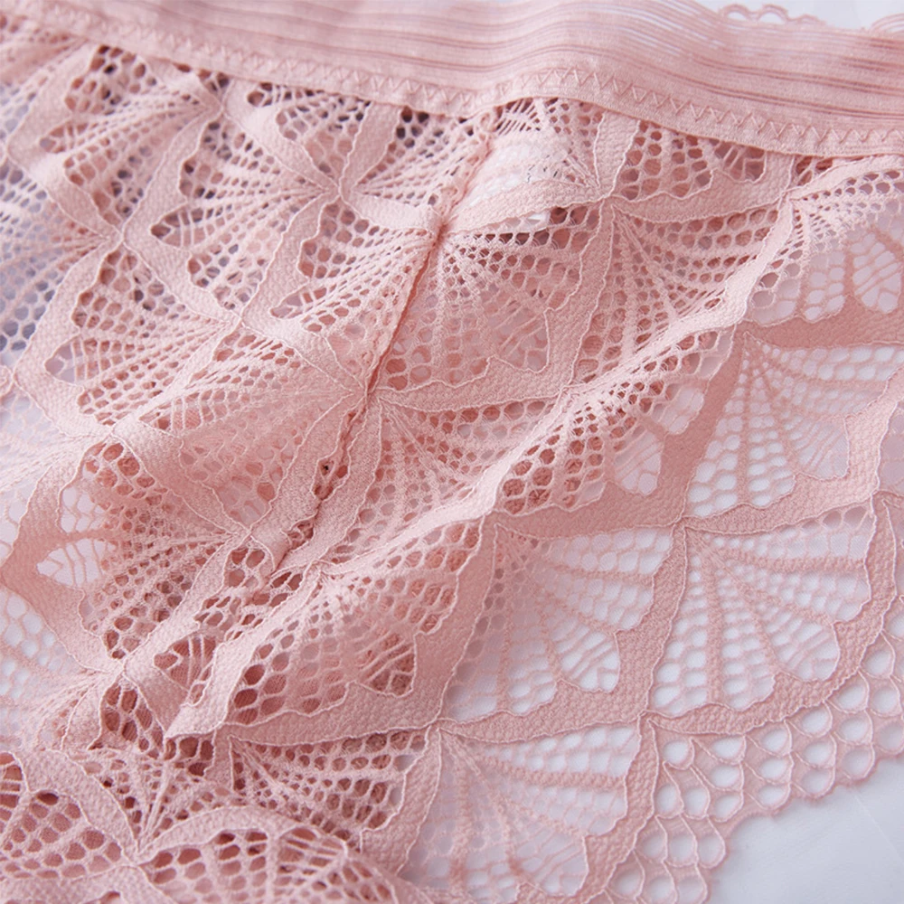 

Women Eyelash Lace Panties Transparent Low Waist Briefs Girls Breathable Seamless Lingeries Ultra-thin Hollow Out Underwear
