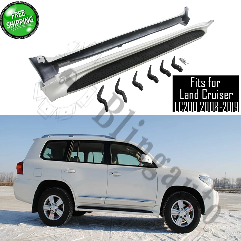 

Running board fits for T.oyota Land Cruiser LC200 2008-2019 side steps nerf bar car pedal side stairs side bar