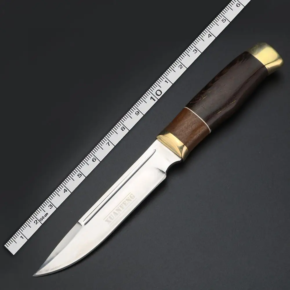 

Outdoor fixed blade knife multi-function EDC tool straight knife high hardness hunting wild life knife