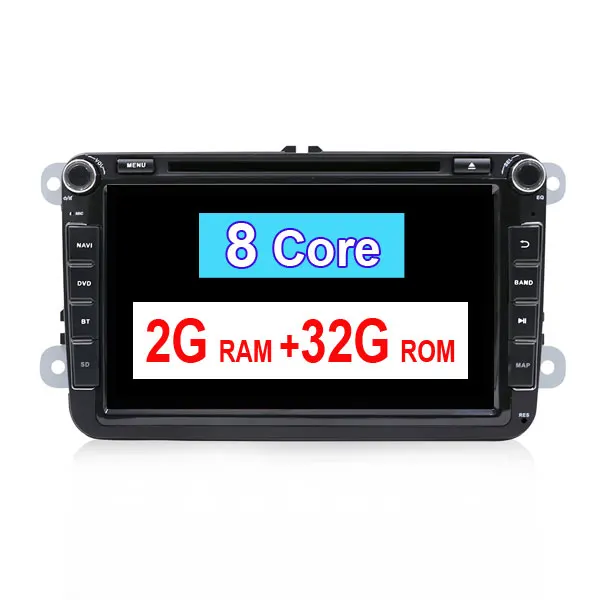 8 CORE 2G 32G 2 din Android 9,0 Автомагнитола DVD gps навигация для Volkswage Caddy Golf Polo седан Touran Passat EOS DVD Automtivo WIF - Цвет: 8 CORE 2G 32G