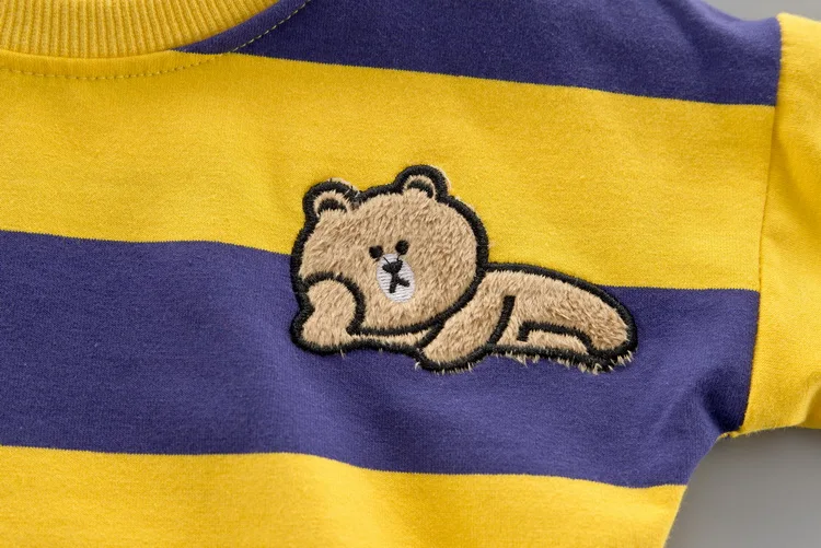 2 шт./компл. Детские хлопковые футболки с принтом медведя | Детская одежда и обувь