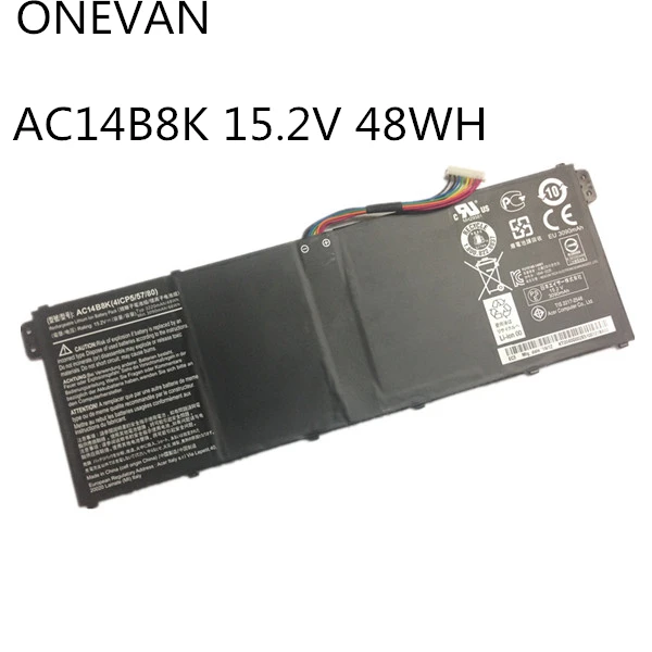 Onwan 48Wh 15 2 V AC14B8K Аккумулятор для Acer Aspire E3 111 721 E5 771 ES1 311 711 C810 C910 R7 371T|Аккумуляторы