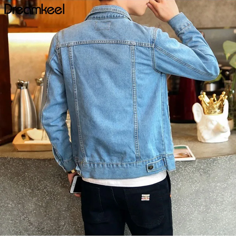 Мужская джинсовая куртка ковбойская модная Весенняя верхняя одежда уличная