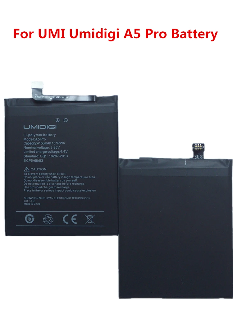 4150mah hight capacity for umi umidigi a5 pro battery cell phone replacement high quality batteries rechargeable tools free global shipping