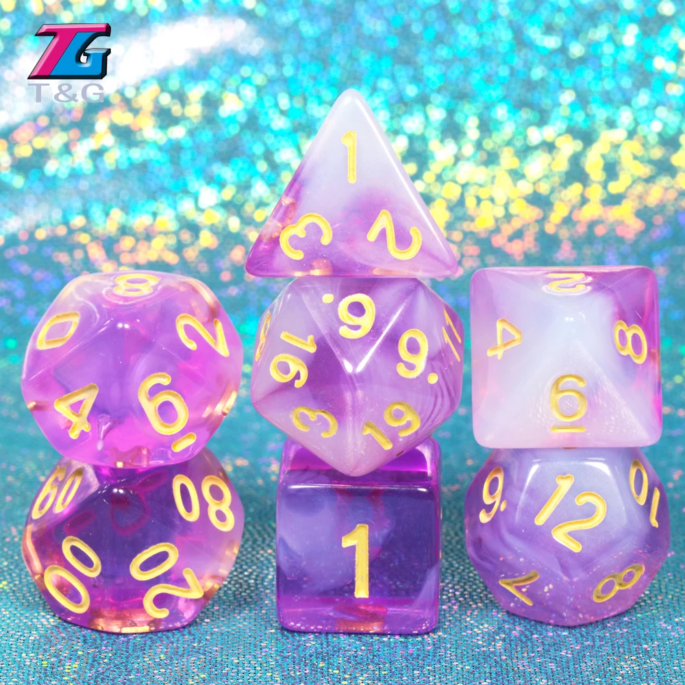 

Brand New Nebular Juegos De Mesa Dados polyhedral dice set 7 for DND Game D4 D6 D8 D10 D12 D20 Gift Toy DnD RPG