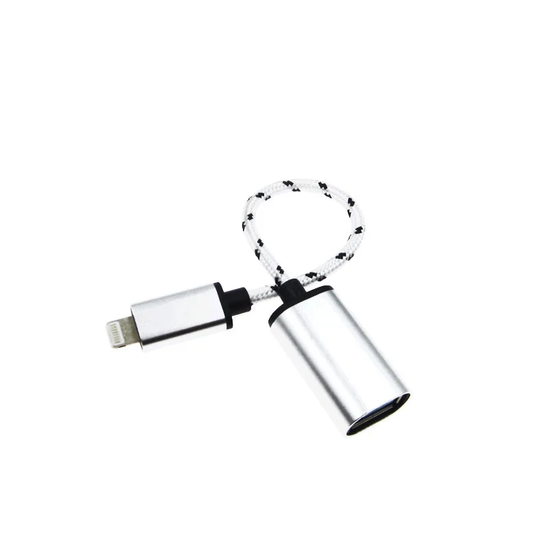 silver USB 2 узла до 8-Pin Камера Комплект для подключения адаптера OTG кабель для IPad Air 4 свяжитесь с нами - Комплект: silver