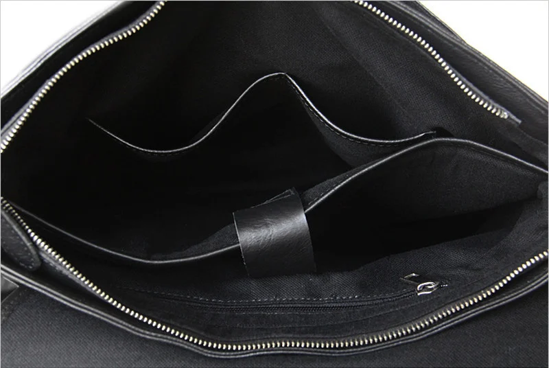 Новый черный портфель Nesitu из 100% натуральной кожи для ноутбука 14 дюймов офисный