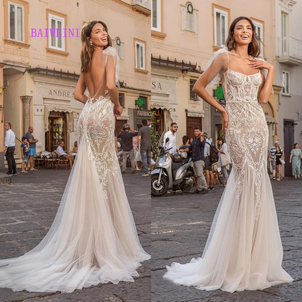 Vestido de noiva Новое поступление сексуальные Simlple Свадебные платья 2021 Русалка Вышивка