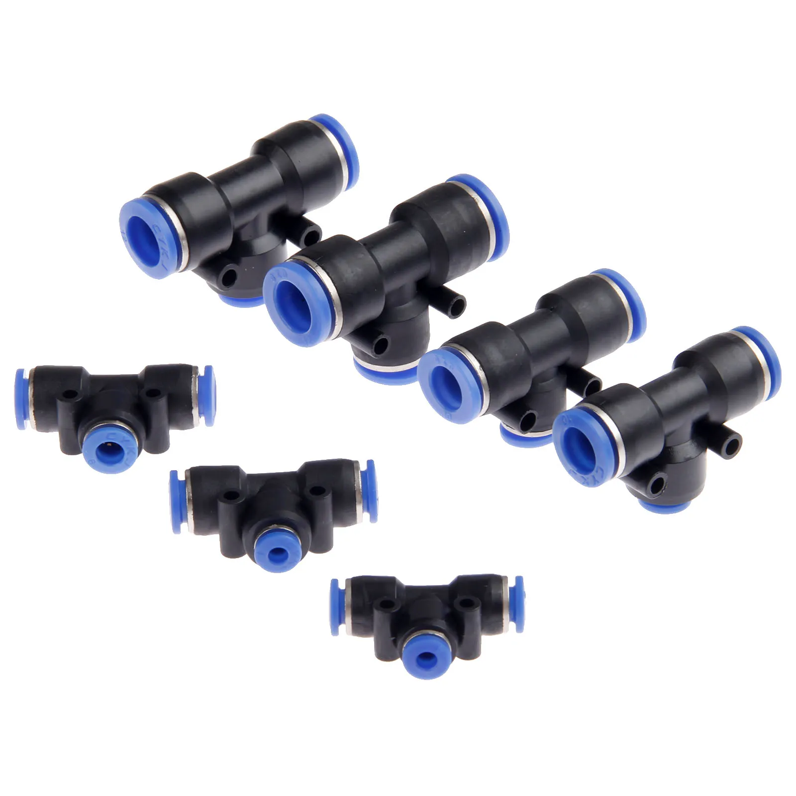5 шт. 3 полосный Т образный тройник пневматический редуктор 6 4/8 6/10 8/12 10 мм OD шланг
