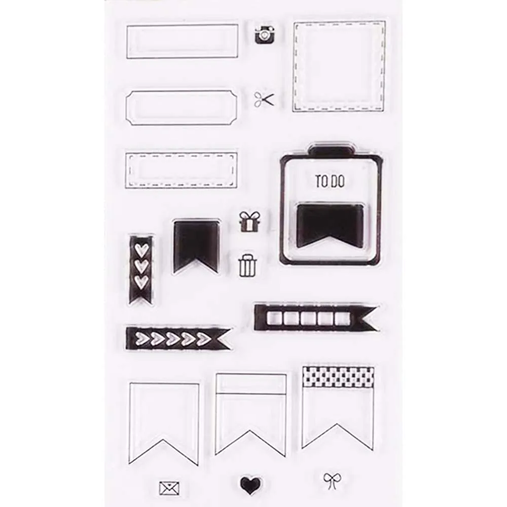 Прозрачный прозрачный штамп с флагом для скрапбукинга сделай сам/изготовления