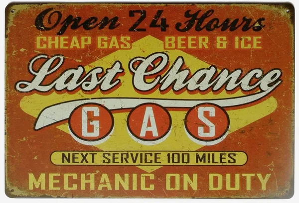 

Last Chance Retro Vintage Decor Metal Tin Sign