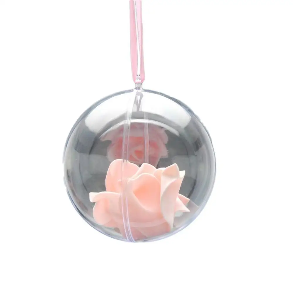 Рождественский прозрачный шар романтичный дизайн можно открыть пластиковые