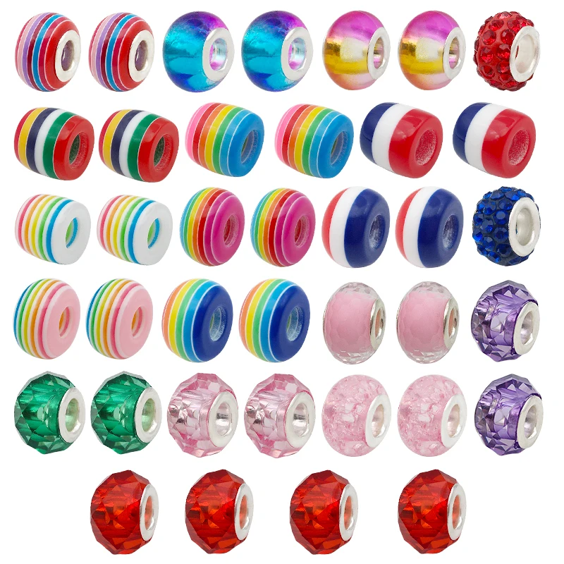 Рождественская подарочная коробка в виде снежинки набор красочных бусин бусины