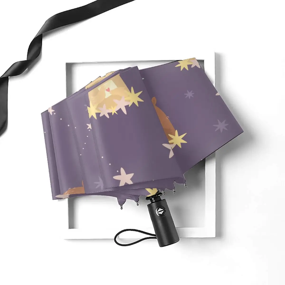 Miglior Ombrello Automatico Pioggia Donna Tre Pieghe Orso Cosmico Costellazioni Lepre Ombrello Antivento Parasole Impermeabile Femminile