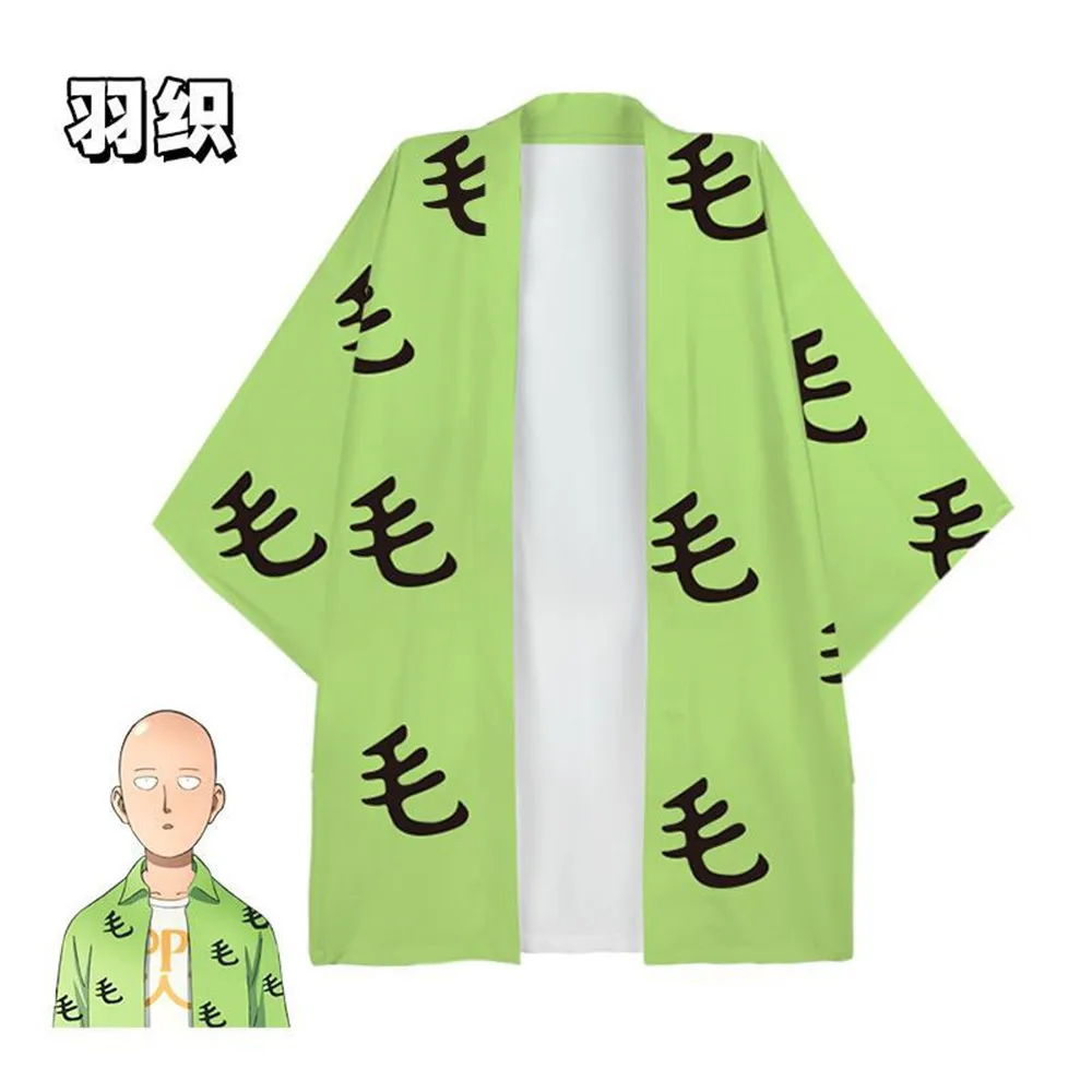 Аниме One Punch Man Saitama Mao Shirt Oppai футболка плащ топ брюки комплект шорты Косплей Костюм