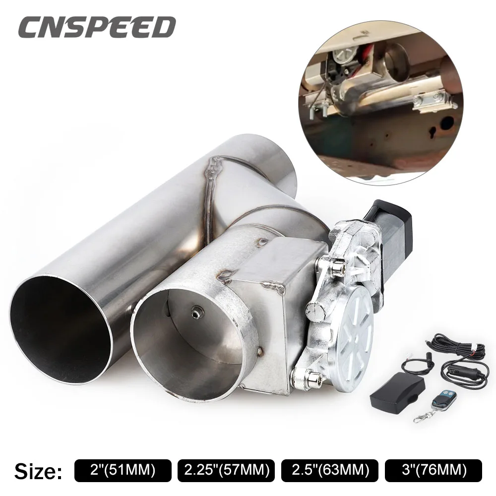

2.5'' 3.0'' Stainless Steel Headers Y Pipe Electric Exhaust Cutout ON/OFF Valve With Remote Control Cut Out Down Pipe Kit