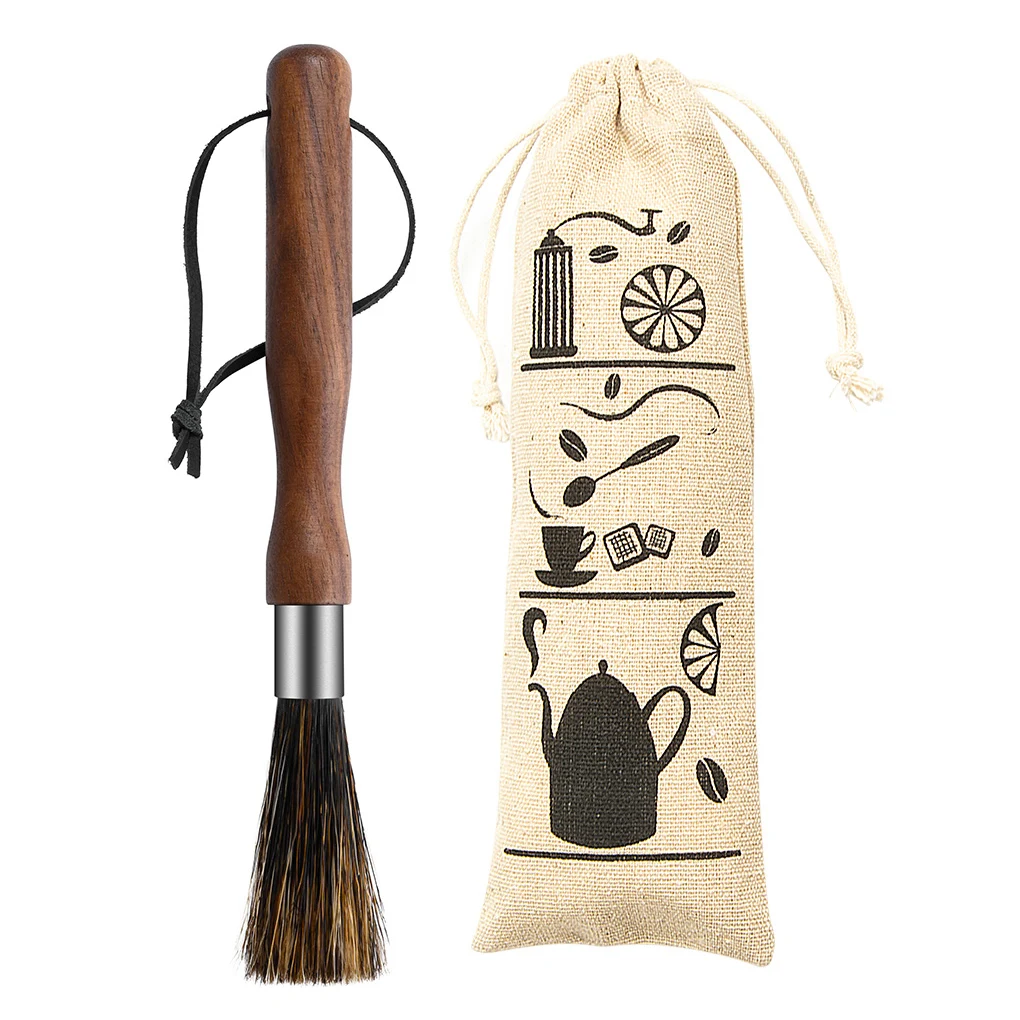 

360° Coffee Machine Cleaning Brush Long Handle Coffee Grinder Wooden Brush Barista Accessories 20.5x2x2cm