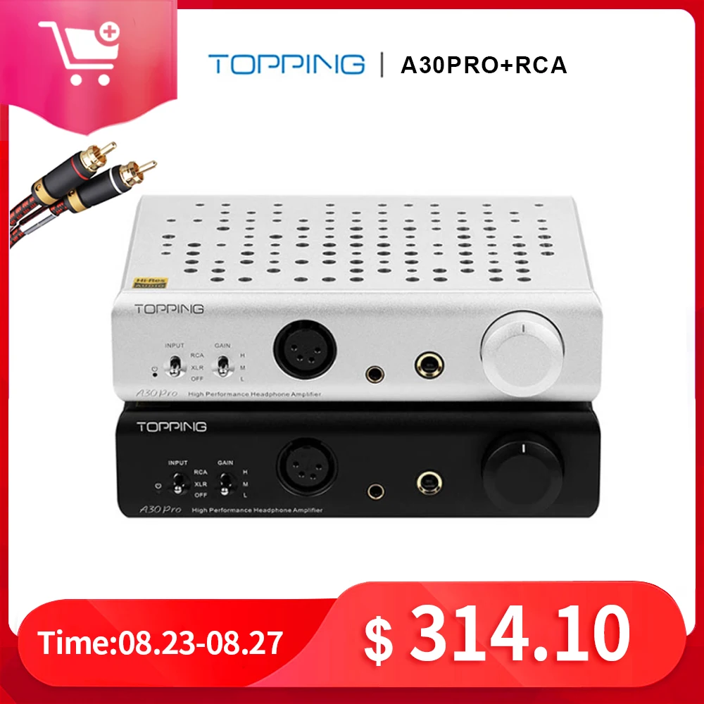 Усилитель для наушников TOPPING A30Pro NFCA 4 контактный XLR + мм 6 35 выход SE BAL pass через RCA