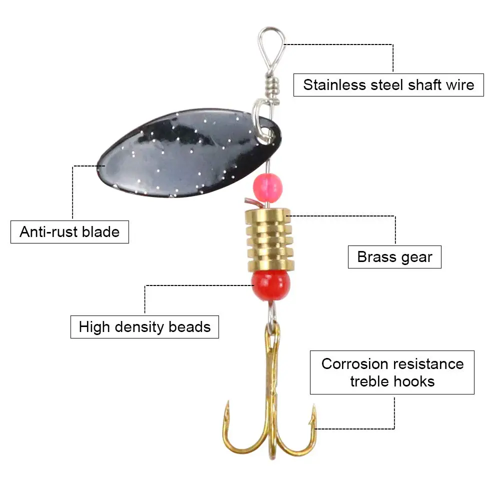 Набор рыболовных приманок 30 шт. набор спиннеров для рыбалки ловли басов форели