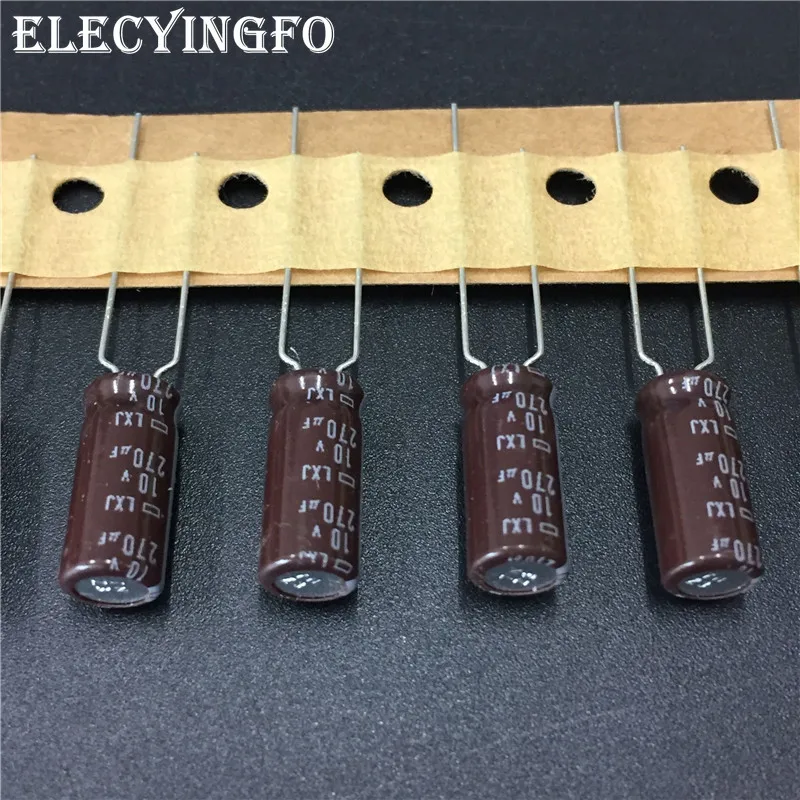 

10pcs 270uF 10V270UF NCC LXJ Series 6.3x15mm Low Impedance Long Life 10V270uF Aluminum Electrolytic Capacitor