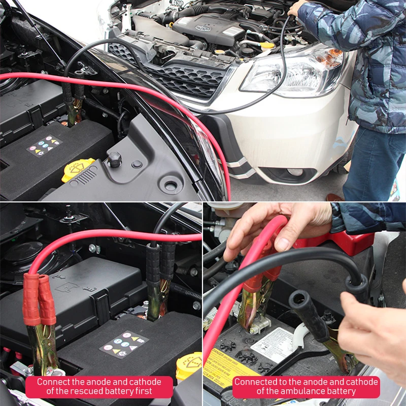 Кабель для аварийного зажигания автомобильного аккумулятора медный провод